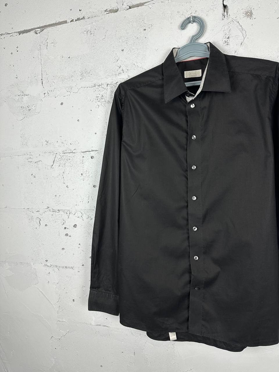 Eton Eton Contemporary Black Shirt Size 17 1/2 Luxury Size 44L - 3 Thumbnail
