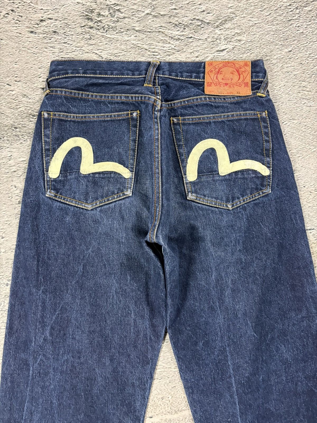 Evisu Evisu jeans vintage handpainted seagull logo selvedge white Size US 30 / EU 46 - 2 Thumbnail