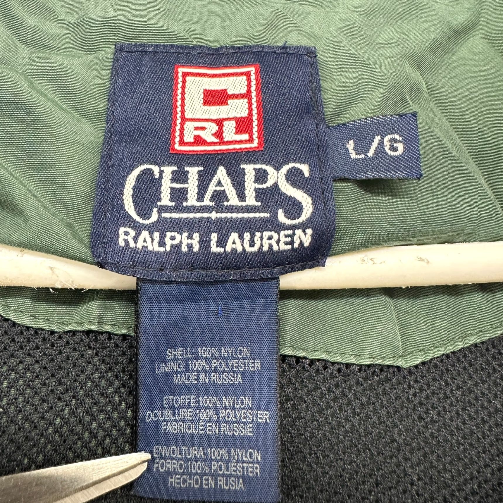 Ralph Lauren VINTAGE Ralph Lauren Chaps Jacket Mens L Green Anorak Windbreaker Pullover 90s Hooded Ski Windbreaker Mens L Green 90s Ski Jacket Size US L / EU 52-54 / 3 - 6 Thumbnail