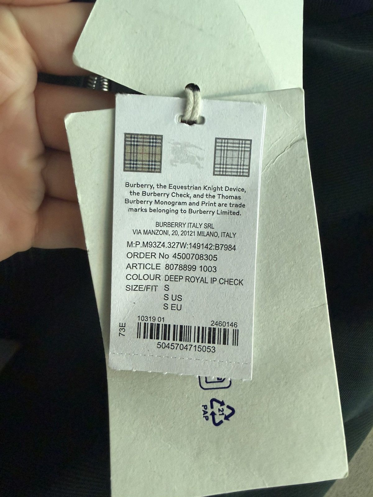 Burberry Burberry Purple and Green Reversible check Bomber Size US S / EU 44-46 / 1 - 6 Thumbnail