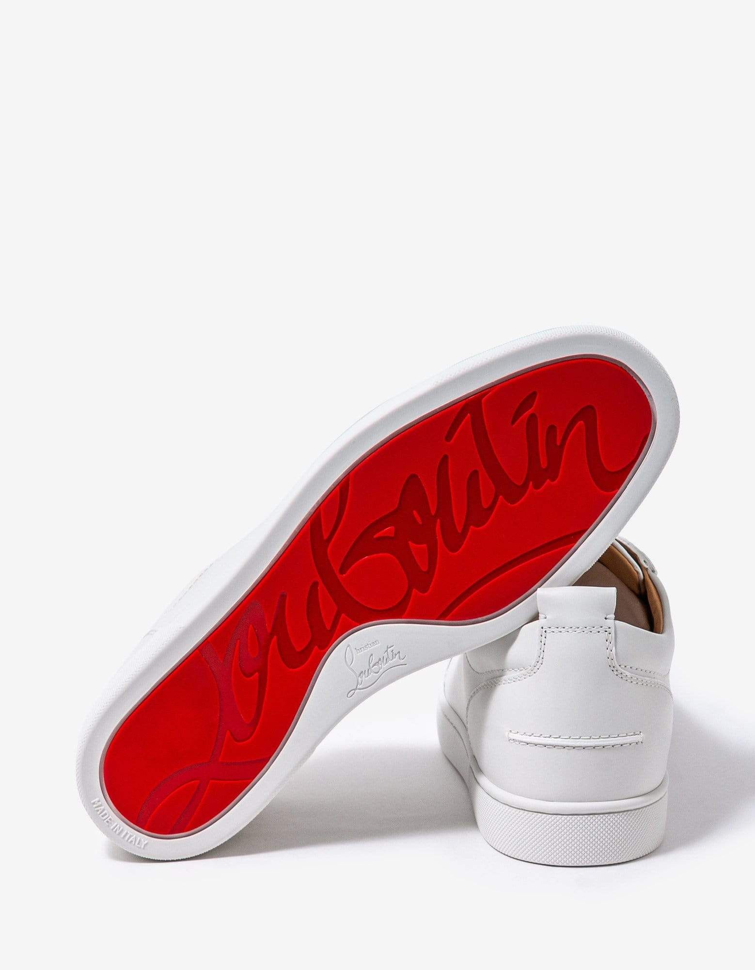Christian Louboutin Louis Junior White Leather Trainers Size US 11 / EU 44 - 6 Thumbnail