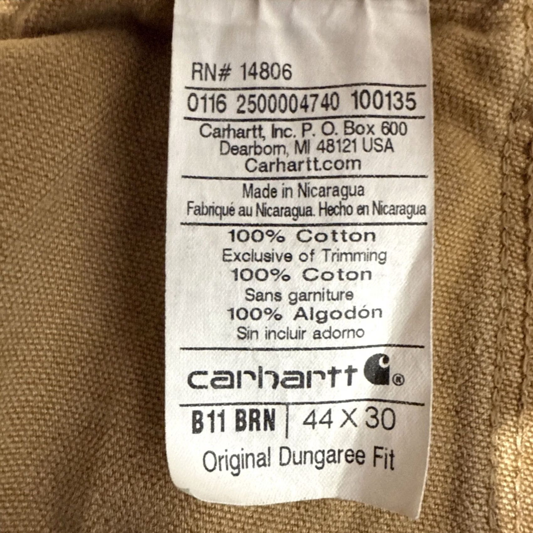Carhartt Carhartt Dungaree Carpenter Pants 44 X 27 Brown Canvas Cotton Straight Regular Men Workwear, Cargo Pockets, Logo, Vintage No Size US 44 / EU 60 - 4 Thumbnail