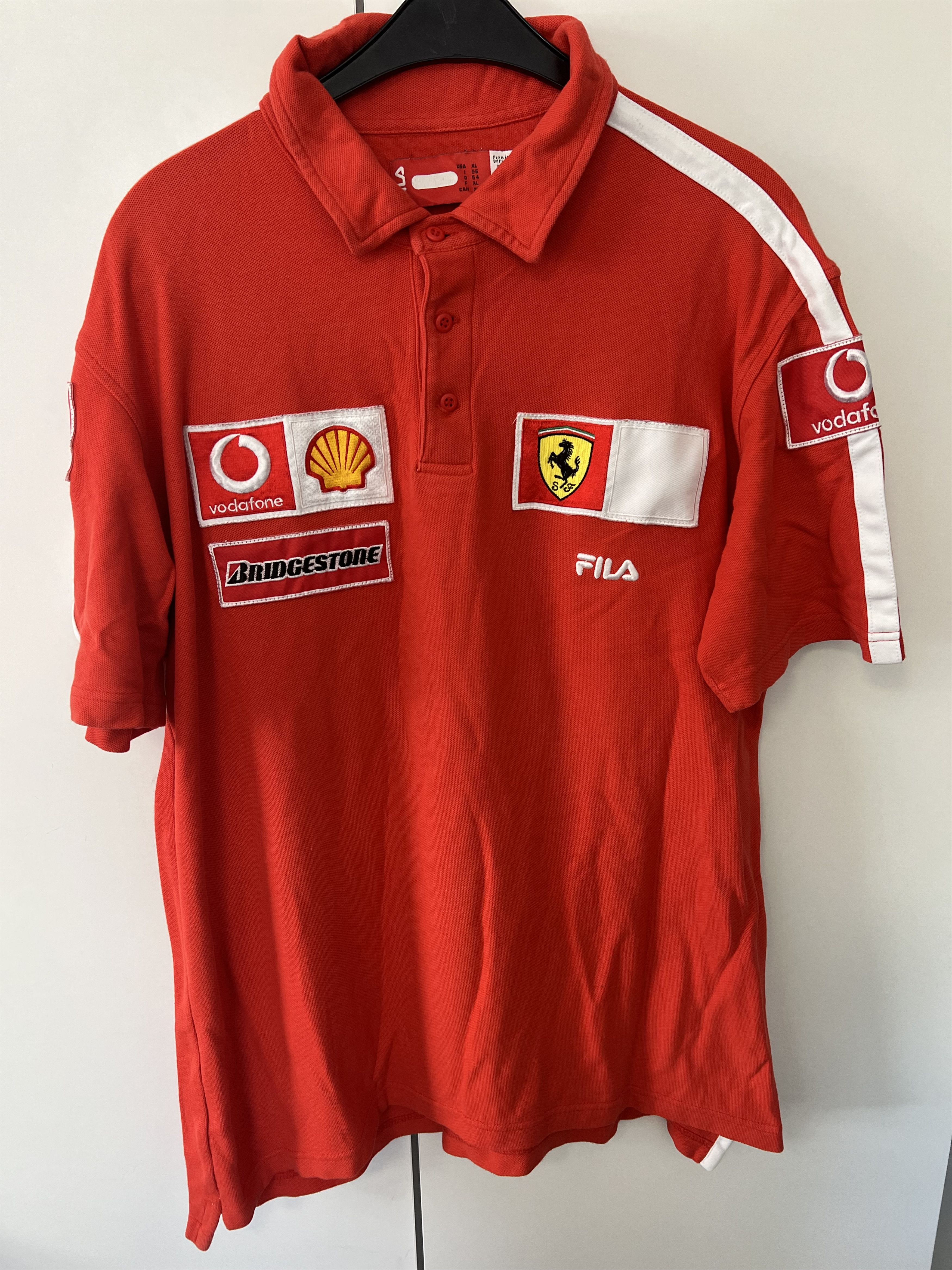 Ferrari Vintage Fila Scuderia Ferrari F1 Racing Team Poloshirt Size US XL / EU 56 / 4 - 5 Thumbnail