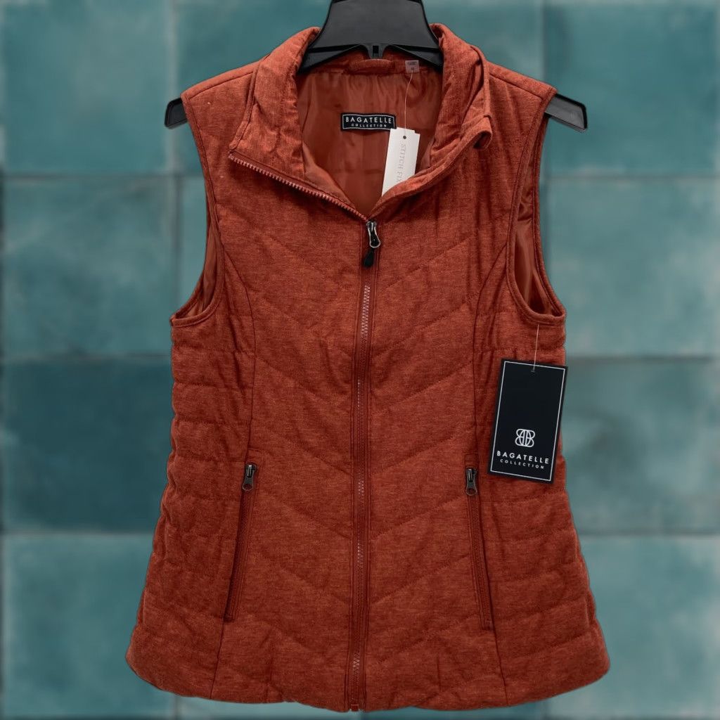 Vintage Bagatelle Owla Quilted Vest Women's Small Burnt Orange NWT Quilted Vest Bagatelle Owla NWT Burnt Orange Women's Small Quilted Vest Size S / US 4 / IT 40 - 1 Thumbnail