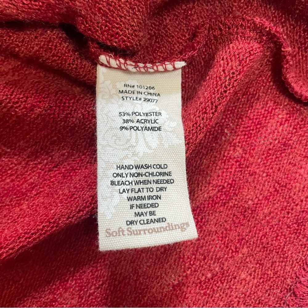 Other Soft Surroundings Valentina Zip Red Sweater Size XS Size XS / US 0-2 / IT 36-38 - 8 Thumbnail