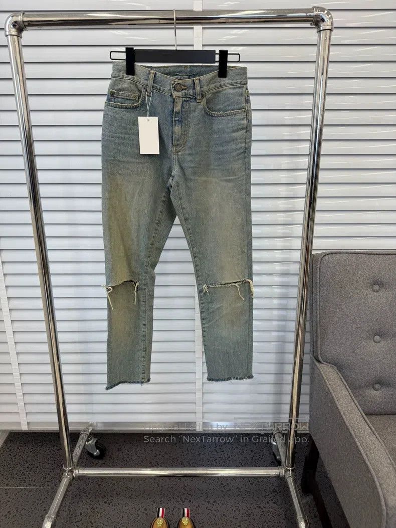 Saint Laurent Paris Saint Laurent Paris Cut pure color denim jeans i Size US 27 - 1 Thumbnail