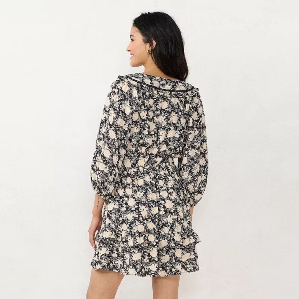 Lauren Conrad NWT LC Lauren Conrad Ruffle Chiffon Shirt Dress Size XS / US 0-2 / IT 36-38 - 2 Thumbnail