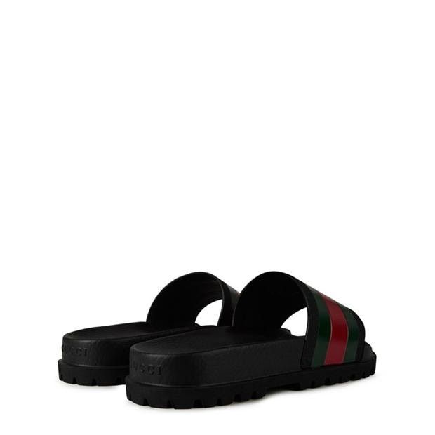 Gucci GUCCI Men'S Web Rubber Slide Sandals Size US 7 / EU 40 - 4 Thumbnail