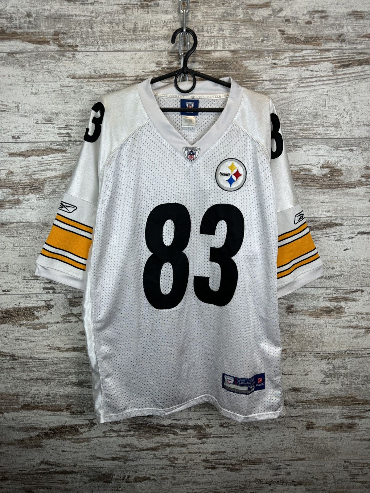 NFL × Reebok Reebok Pittsburgh Steelers White NFL T-Shirt Heath Miller Size US L / EU 52-54 / 3 - 2 Thumbnail