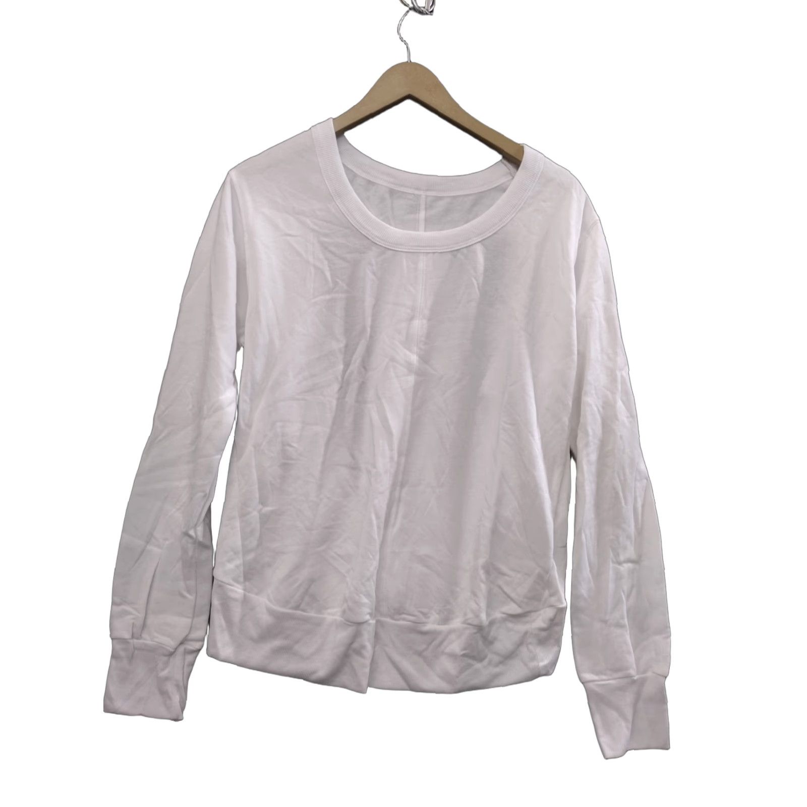 Vintage Unbranded Women's Blouse Long Sleeve White Crew Neck Cut Out Open Back Size M Size M / US 6-8 / IT 42-44 - 1 Thumbnail