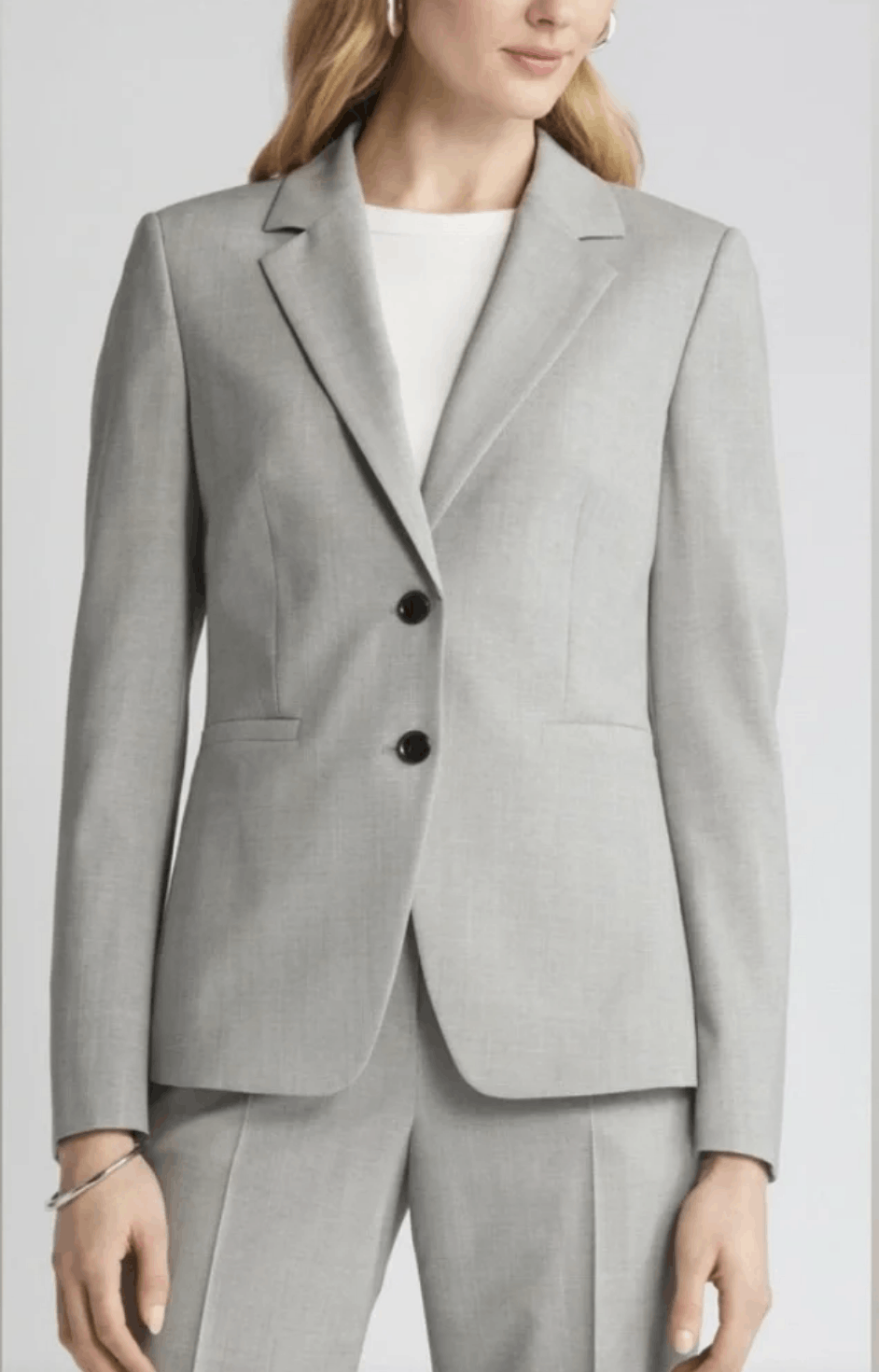 Hugo Boss Hugo Boss Jasewa Virgin Wool Blend Gray Blazer Size 50 / 18 Size XXL / US 16-18 / IT 52-54 - 2 Thumbnail