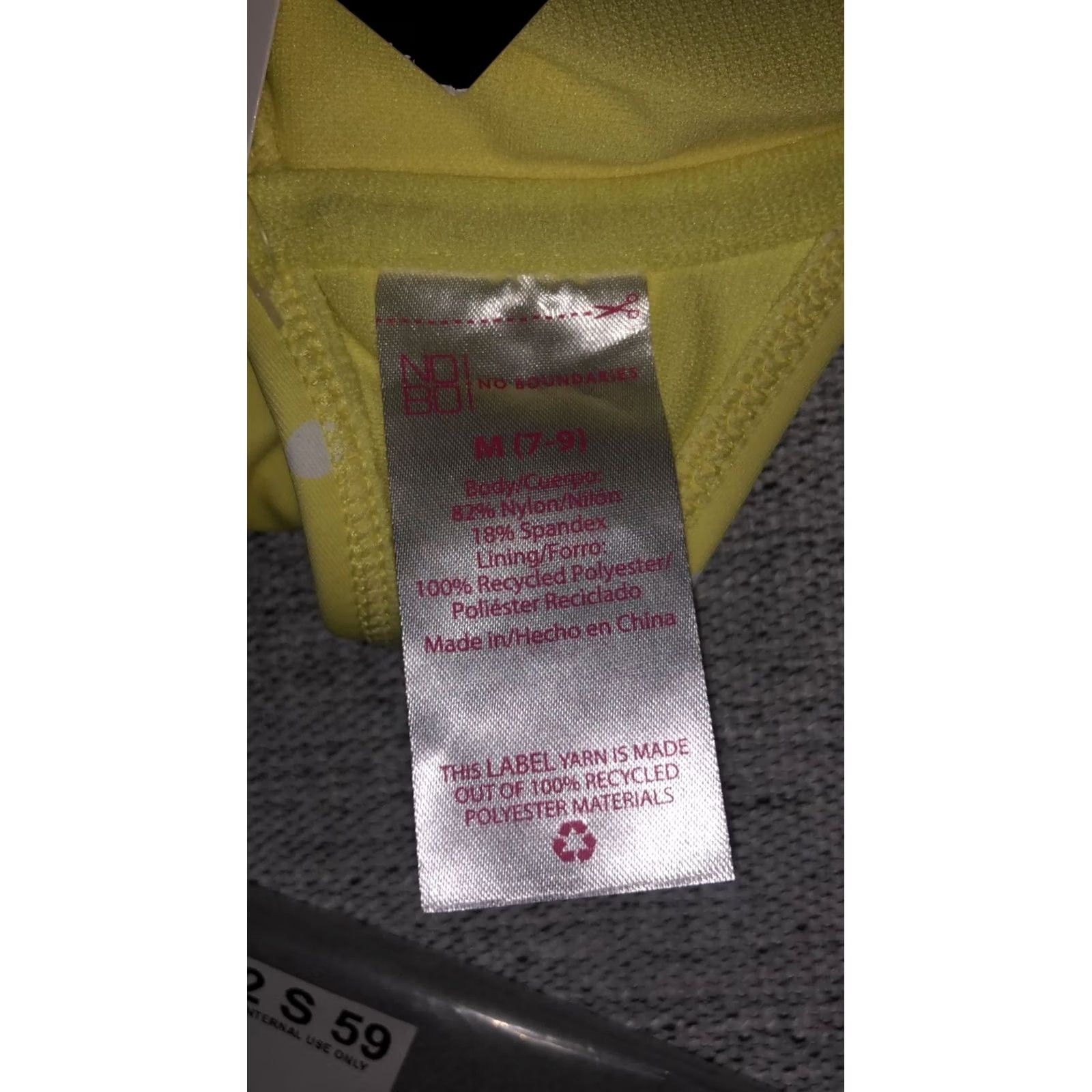Vintage No Boundaries Yellow Wired Bra With White Polka Dots M Women Bra Sport Size ONE SIZE - 6 Thumbnail
