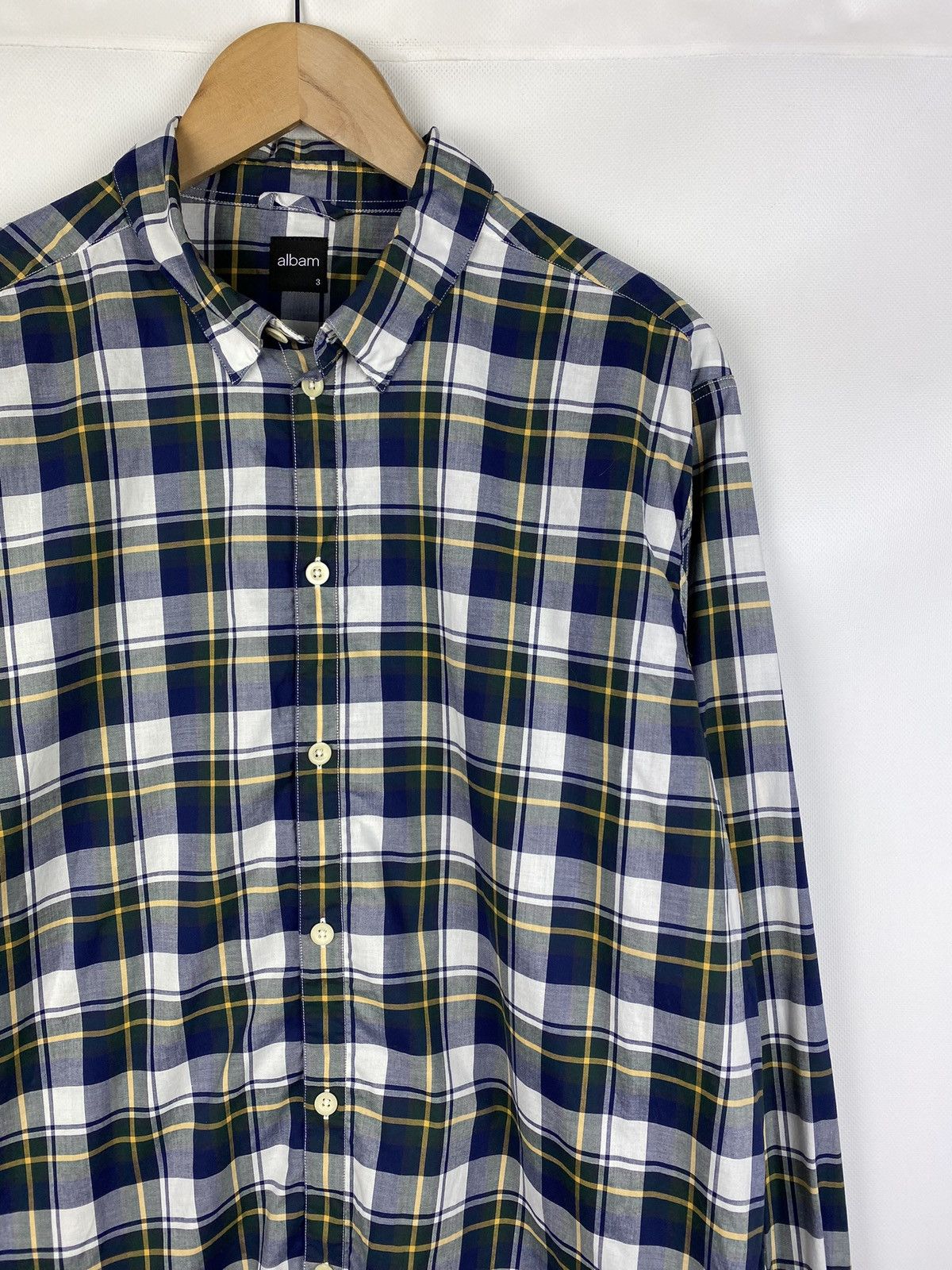Albam Albam men’s long sleeve checked button up shirt size 3 Size US L / EU 52-54 / 3 - 5 Thumbnail