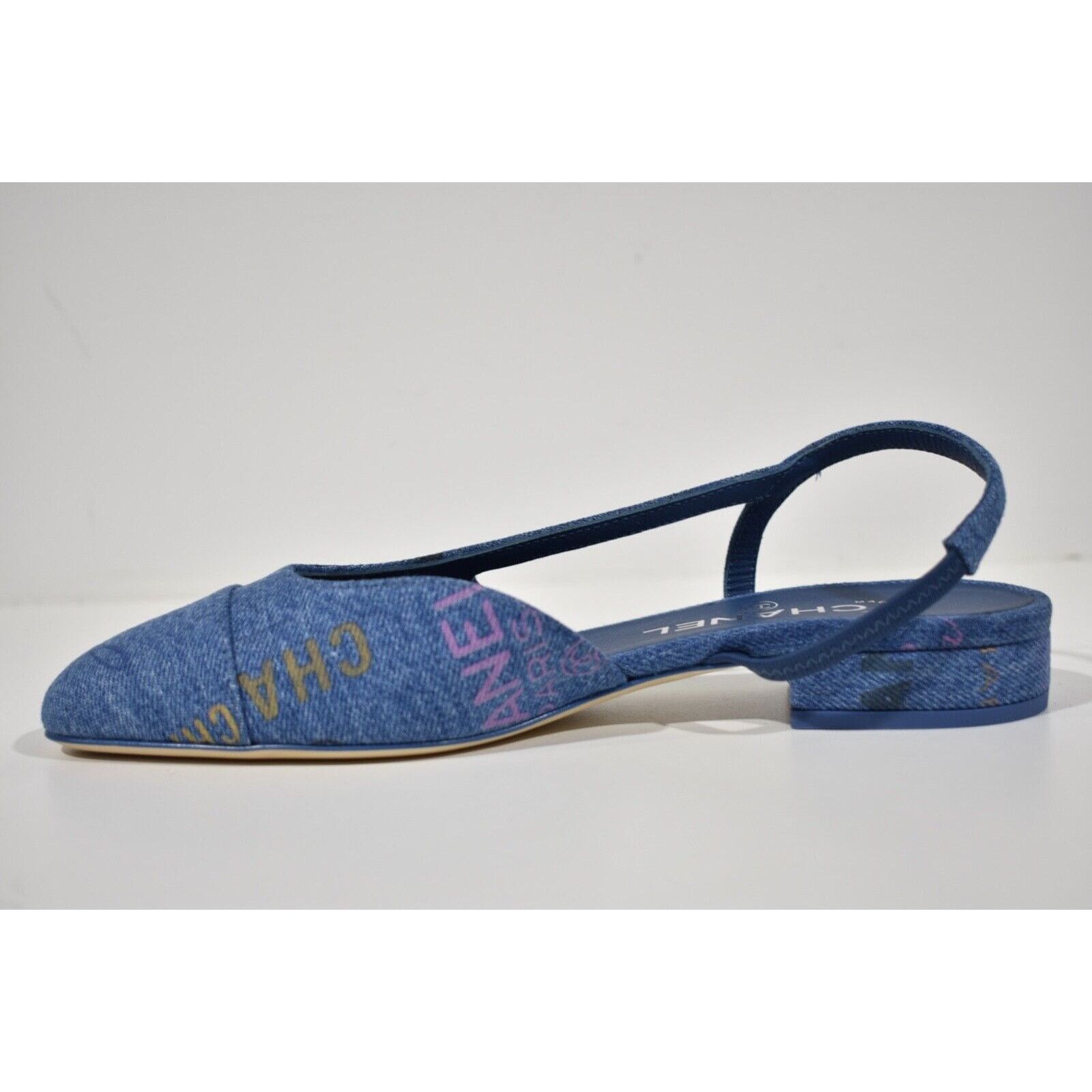 Chanel 22P Mademoiselle Coco Sling Denim Slingback Ballet Flat 39 Size US 9 / IT 39 - 9 Thumbnail