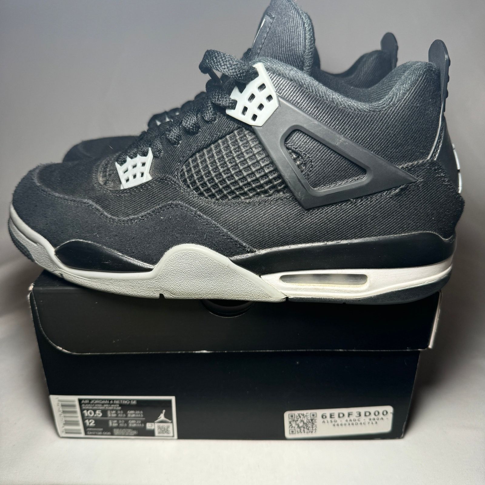 Jordan Brand × Nike Size 10.5 - Air Jordan 4 Retro SE Black Canvas Men's Shoes Size US 10.5 / EU 43-44 - 8 Thumbnail