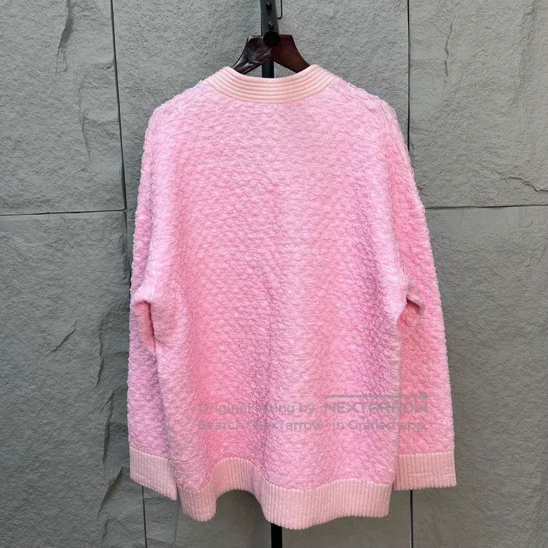 Fendi Fendi Pink Embossed Viscose Fibre Cardigan Size S / US 4 / IT 40 - 2 Thumbnail