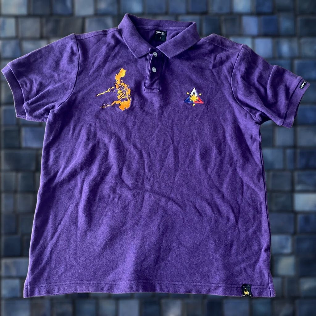 Coach VINTAGE Coach Menswear Polo Shirt M Purple 90s 80s Limited Edition Embroidery Golf Country Designer Casual Mens Size US M / EU 48-50 / 2 - 1 Thumbnail