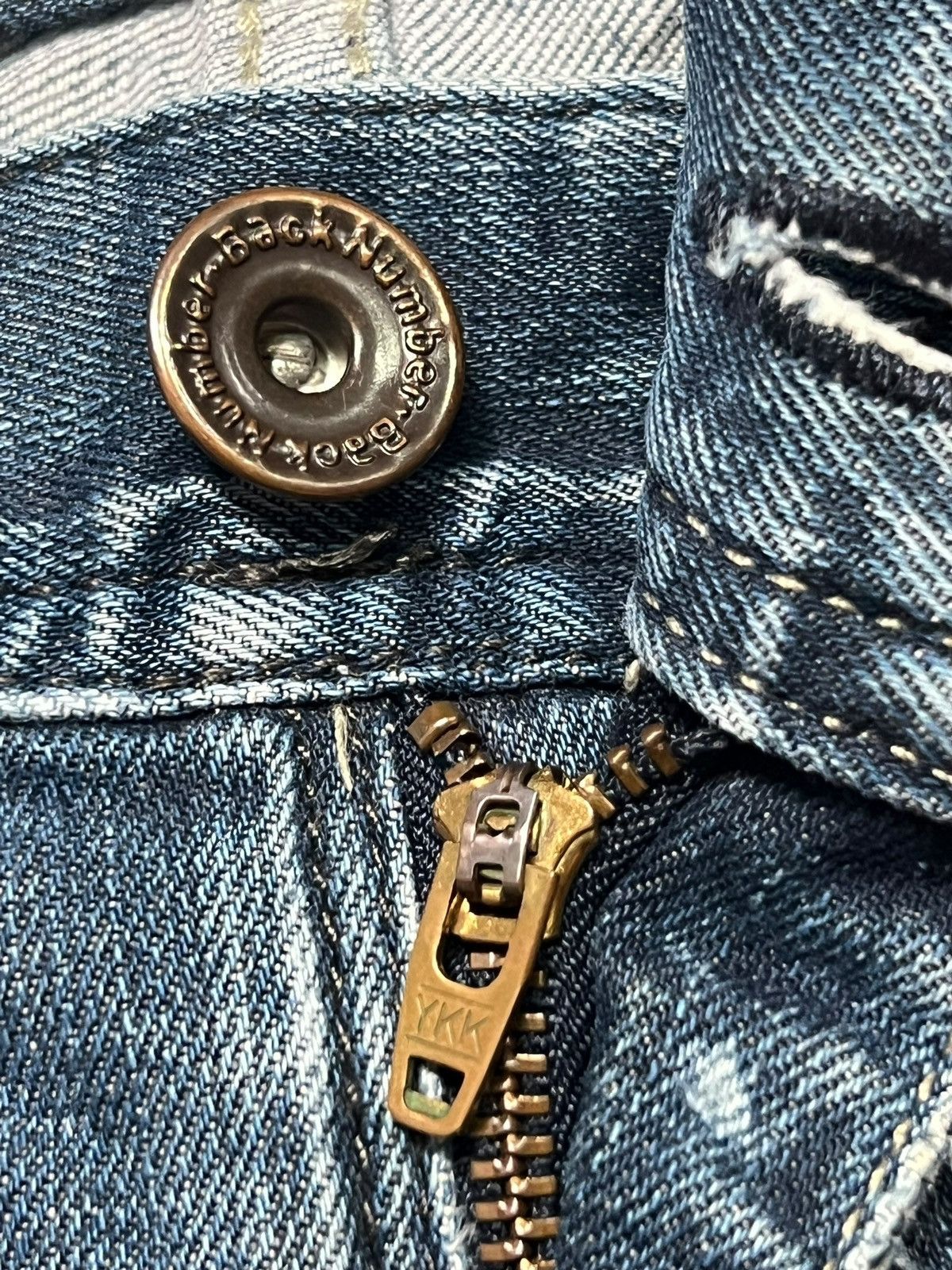 Japanese Brand Vintage Back Number®️Japan - Faded, Distressed Jeans Size US 36 / EU 52 - 11 Thumbnail