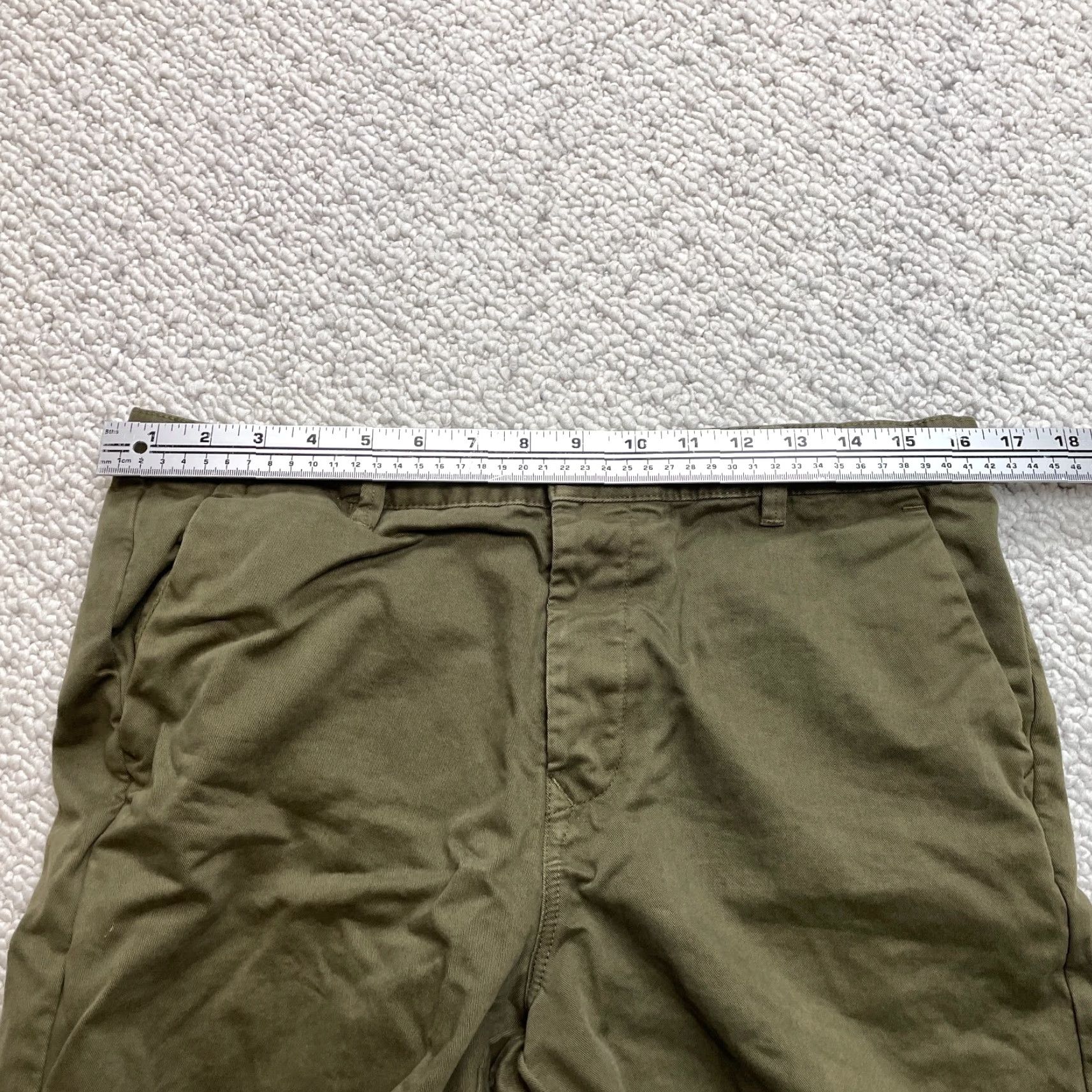 Vintage Balibaris Chino Shorts Mens 31 Green Button Fly Cotton Solid 8" Inseam Pockets Regular Men Shirt? Size US 31 - 6 Thumbnail