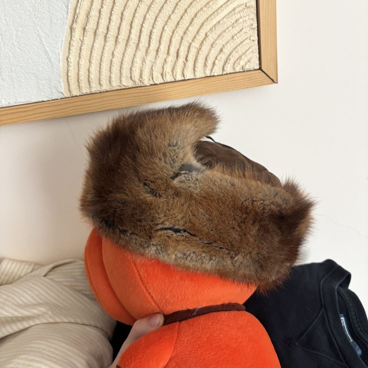 Hysteric Glamour Vintage 80’s Ushanka Hat Real Fur Brown Quilted Lining Size ONE SIZE - 6 Thumbnail