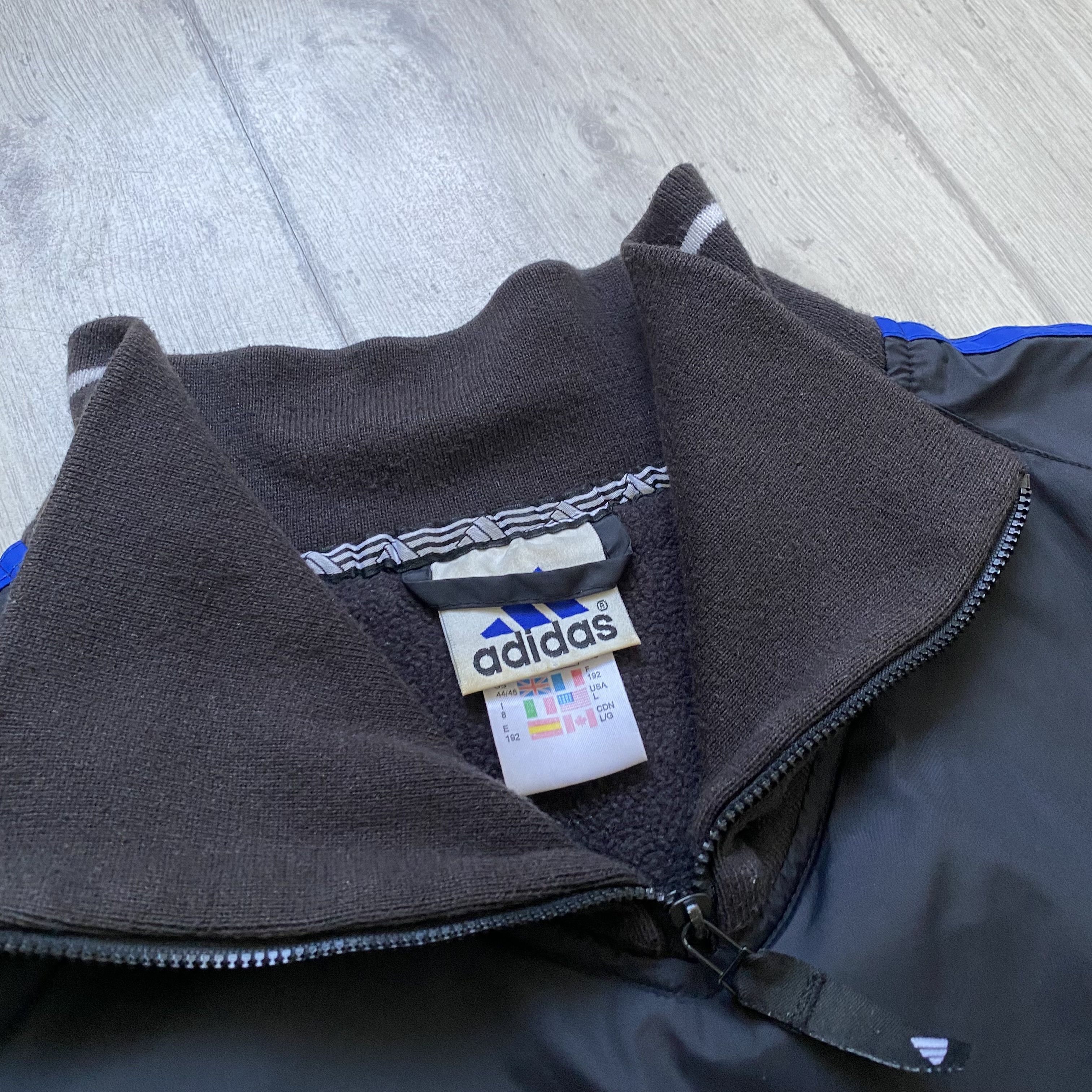 Adidas Vintage 90s Adidas nylon boxy jacket anorak Fleece lining Size US L / EU 52-54 / 3 - 8 Thumbnail