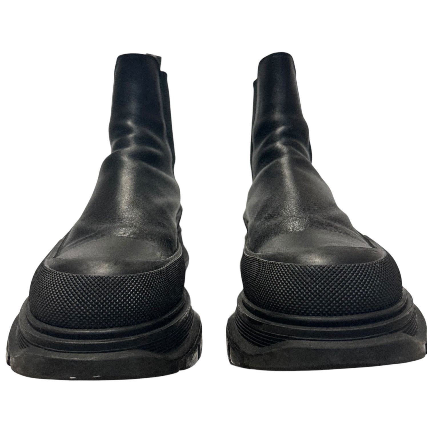 Alexander McQueen Tread Slick Chelsea Boots IT 44 Leather Triple Black Size US 11 / EU 44 - 9 Thumbnail