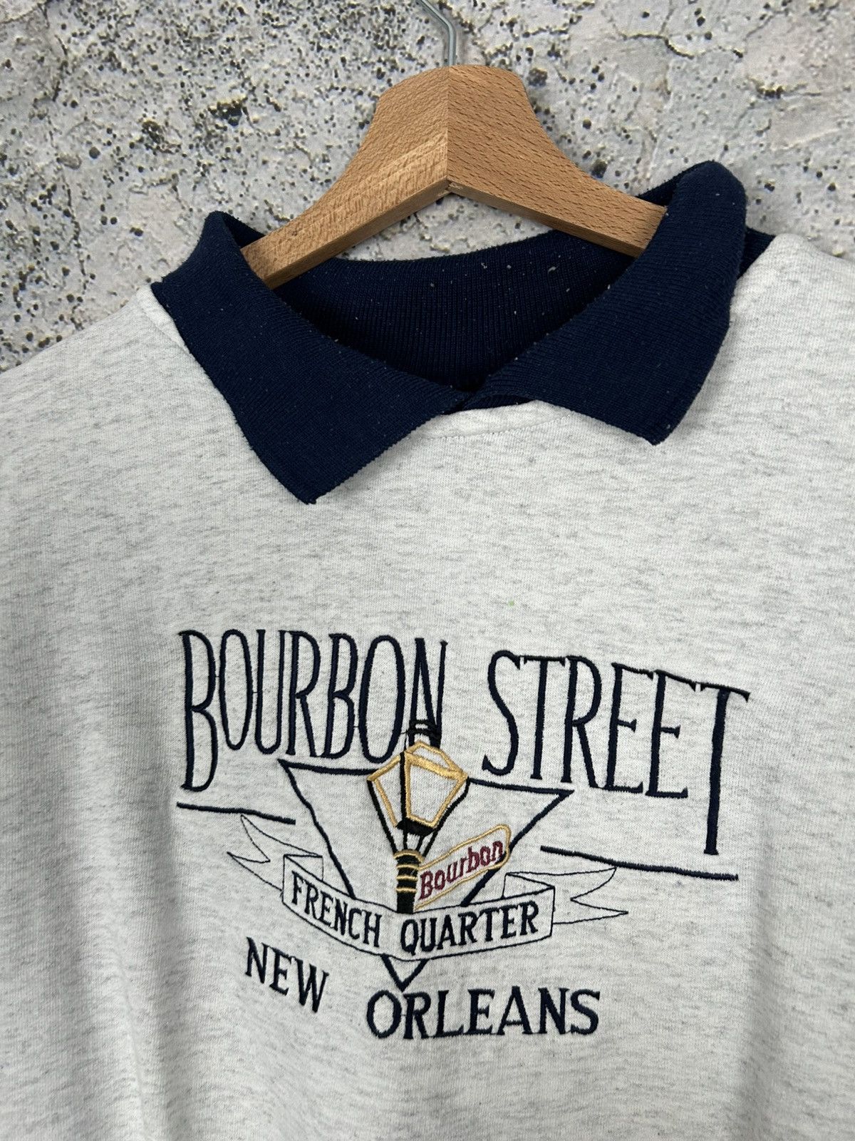 Vintage Bourbon Street New Orleans Crewneck Polo Vintage 90s Baggy Size US XL / EU 56 / 4 - 3 Thumbnail