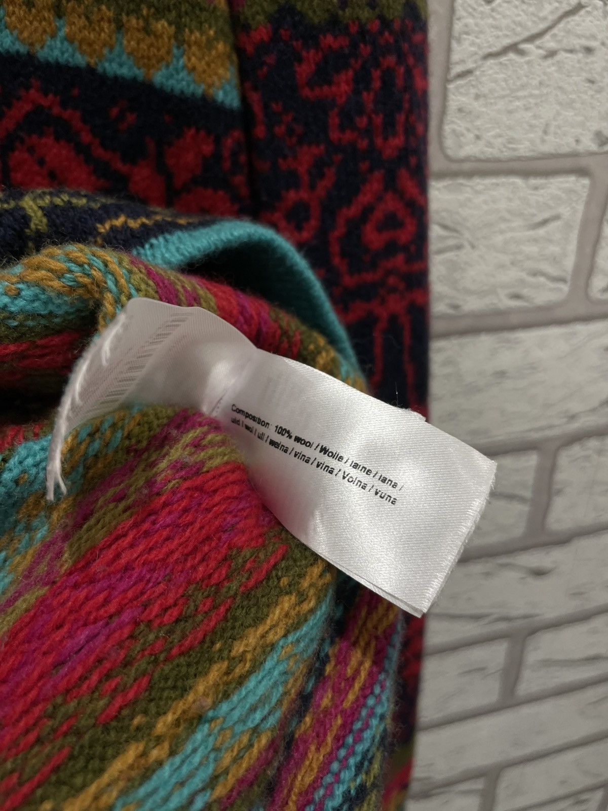Vintage Ivko Woman Handwritten Vintage Wool Knit Sweater Cardigan Size M / US 6-8 / IT 42-44 - 14 Thumbnail