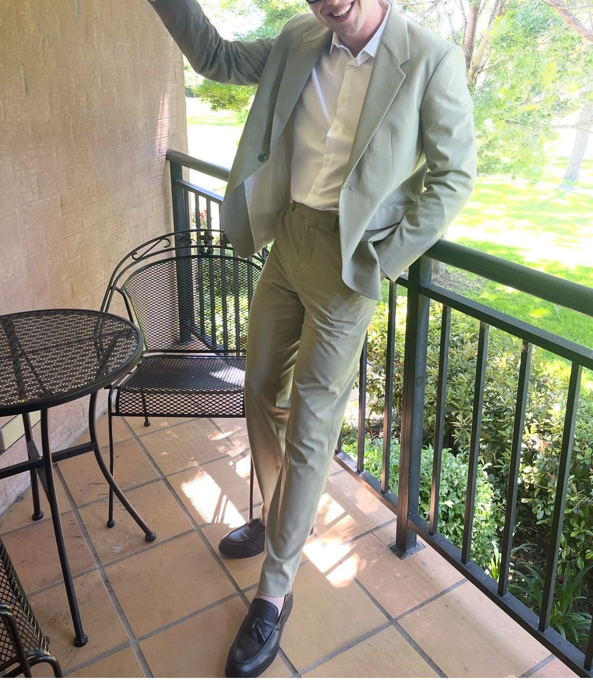 Zara Green Suit Size 44R - 1 Thumbnail