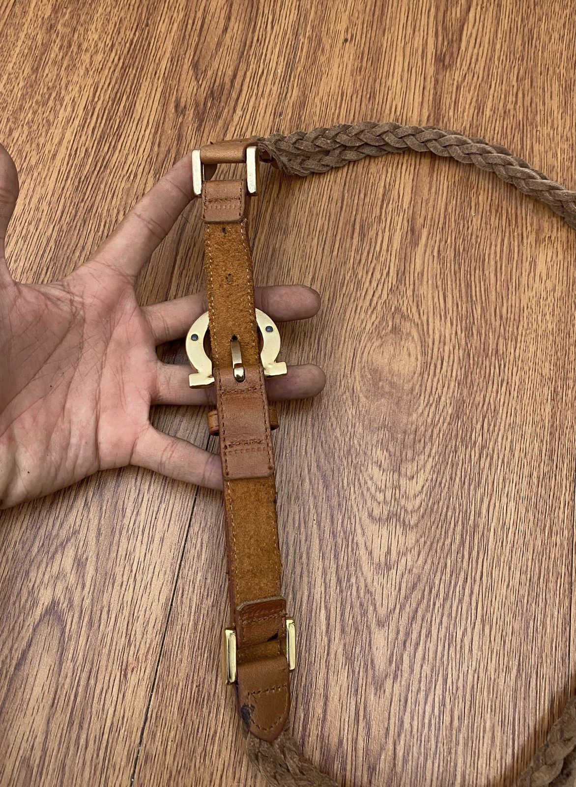 If Six Was Nine × Japanese Brand × Le Grande Bleu (L.G.B.) Intertwined brown Leather belt Size ONE SIZE - 4 Thumbnail
