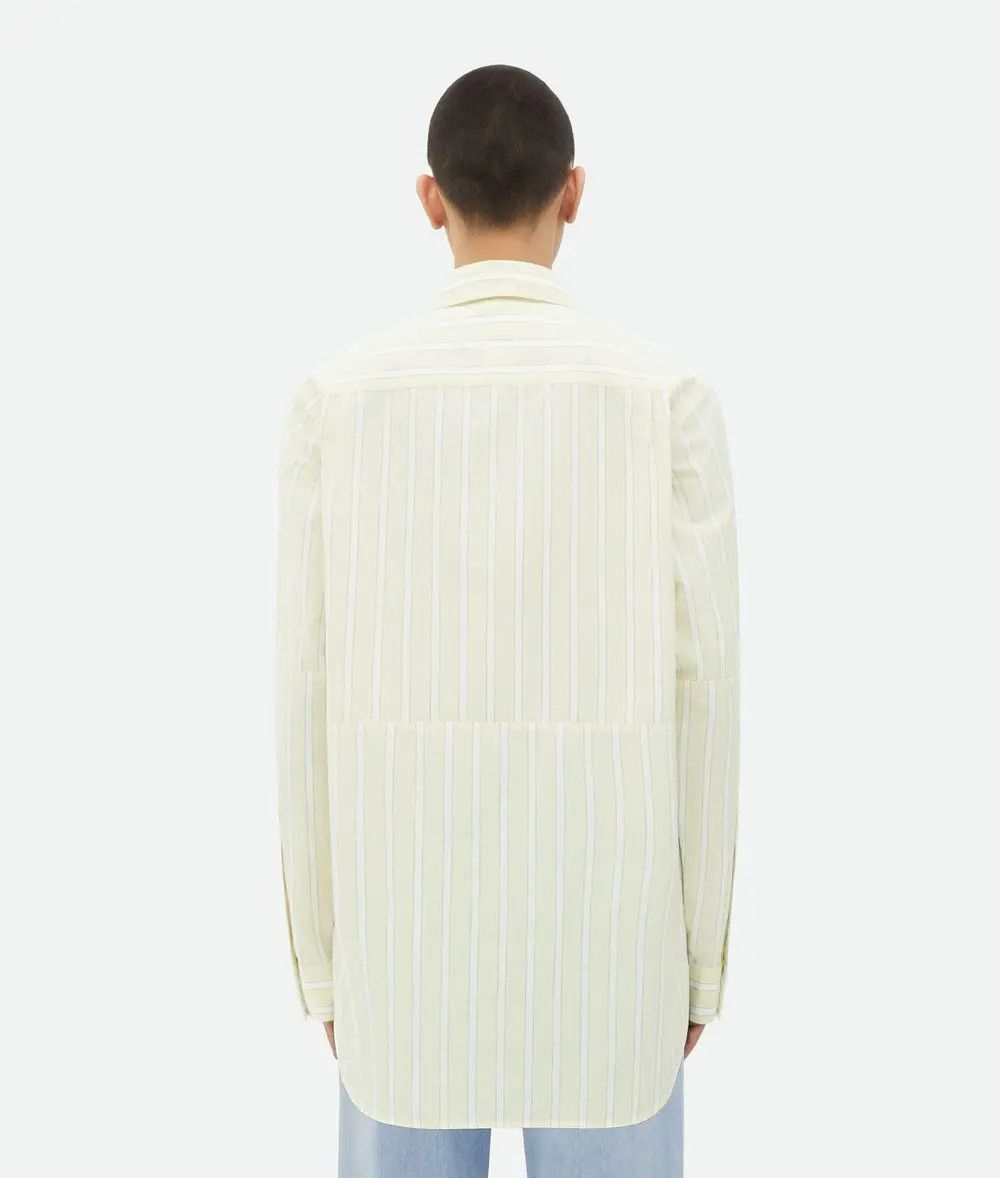 Bottega Veneta o1lf3ng10825 Cotton Linen Relaxed Striped Shirt Multicolor Size US M / EU 48-50 / 2 - 3 Thumbnail