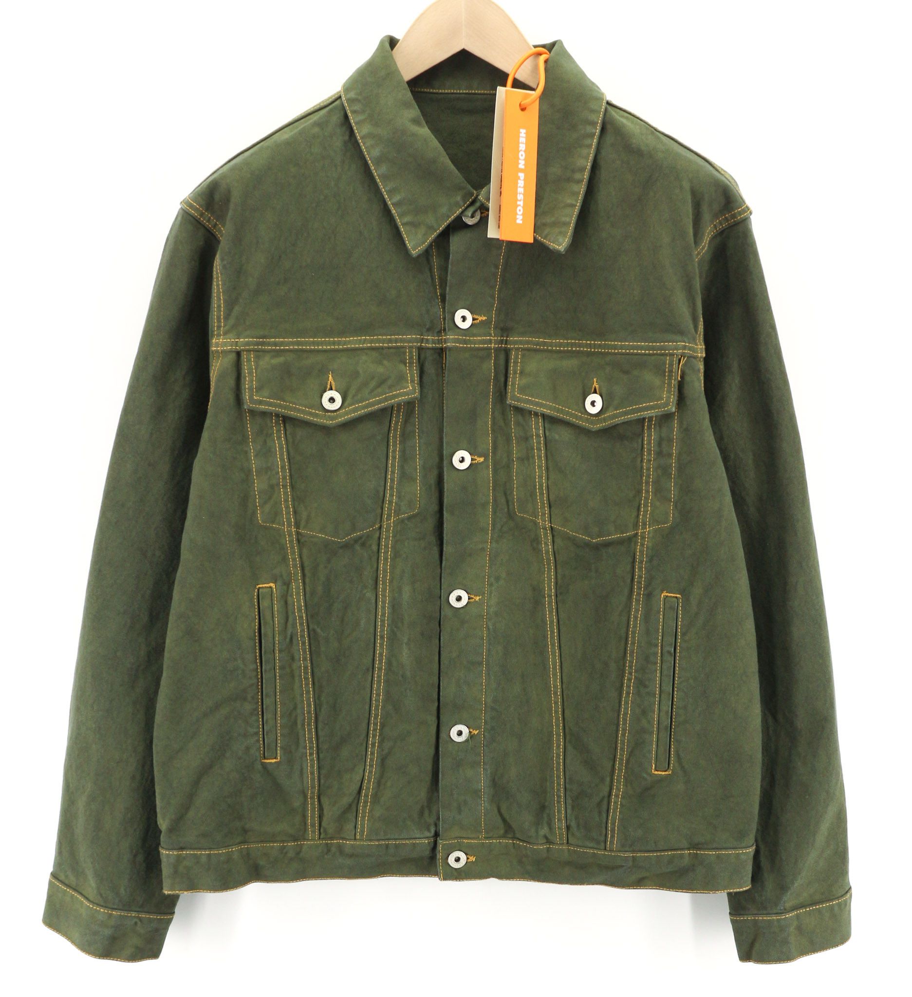 Heron Preston Men L Green Pure Cotton Long Sleeved 80299 Size US L / EU 52-54 / 3 - 1 Thumbnail
