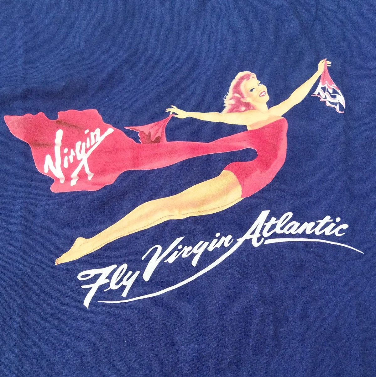 Vintage Vintage 90s Fly Virgin Atlantic promo tee Size US XL / EU 56 / 4 - 3 Thumbnail