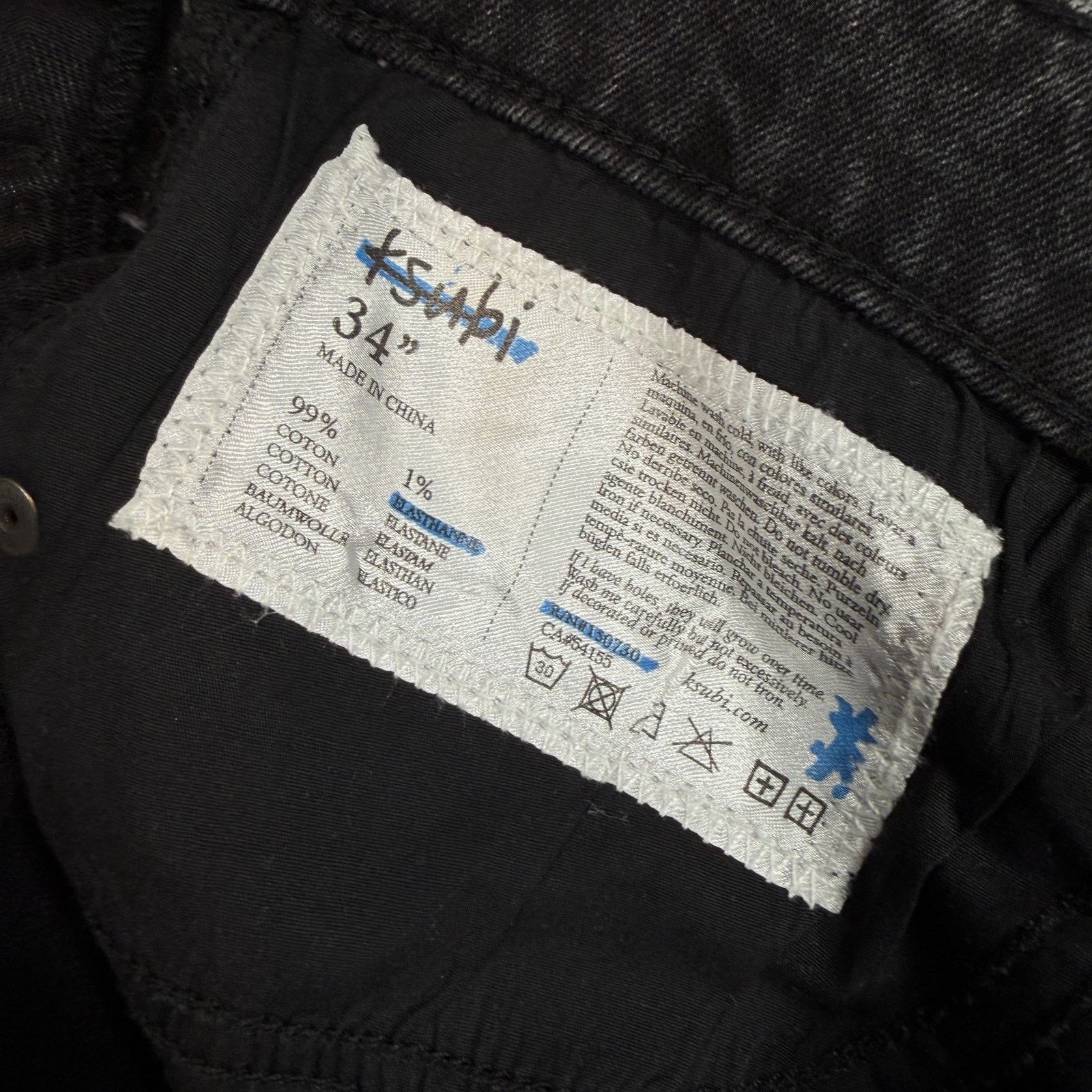 Ksubi Ksubi Knee Spell-Out Denim Jeans Size US 34 / EU 50 - 4 Thumbnail