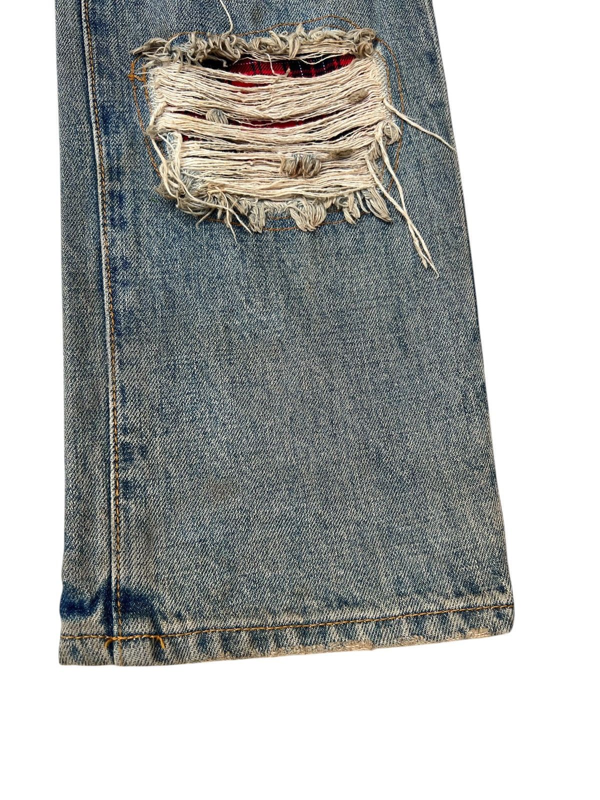 Super Lovers Vintage Super Lovers Japan Distress Dirty Mud Denim Jeans Size US 31 - 13 Thumbnail