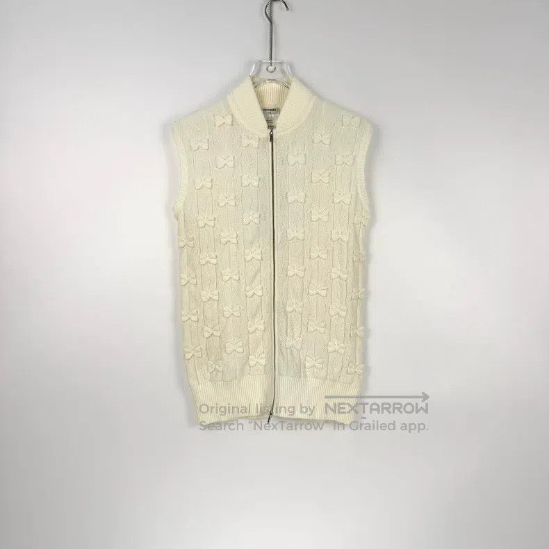 Chanel Chanel White bow zipper vest Size XS / US 0-2 / IT 36-38 - 3 Thumbnail