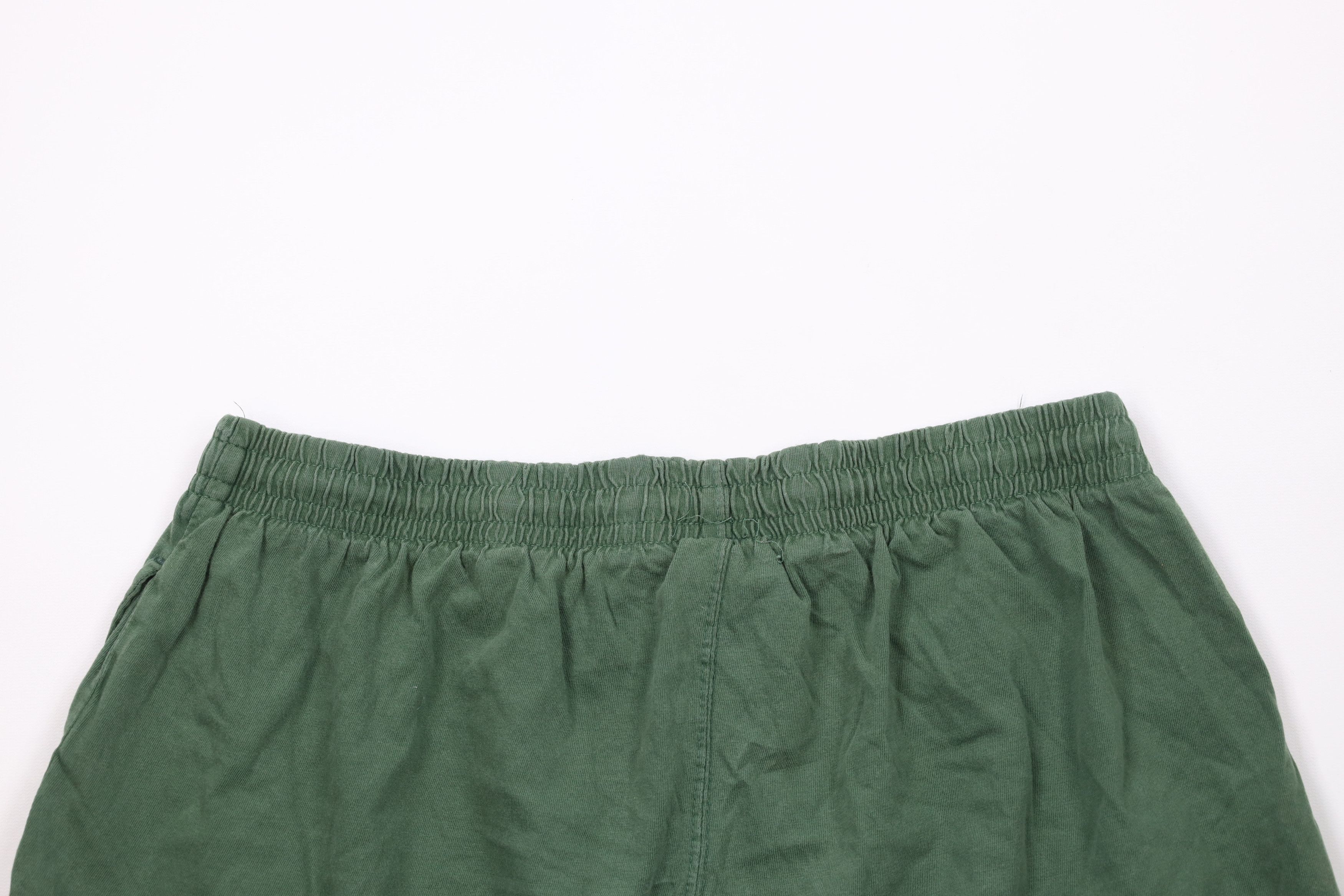 Vintage Vintage 90s Faded Eastern Michigan University Shorts Green Size US 34 / EU 50 - 12 Thumbnail