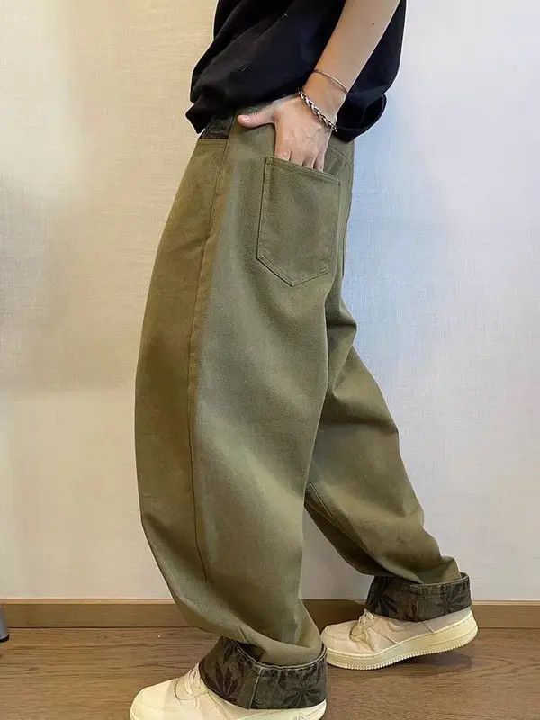 Japanese Brand Vintage Street Splicing Loose Workwear Casual Canvas Pants Size US 30 / EU 46 - 1 Thumbnail