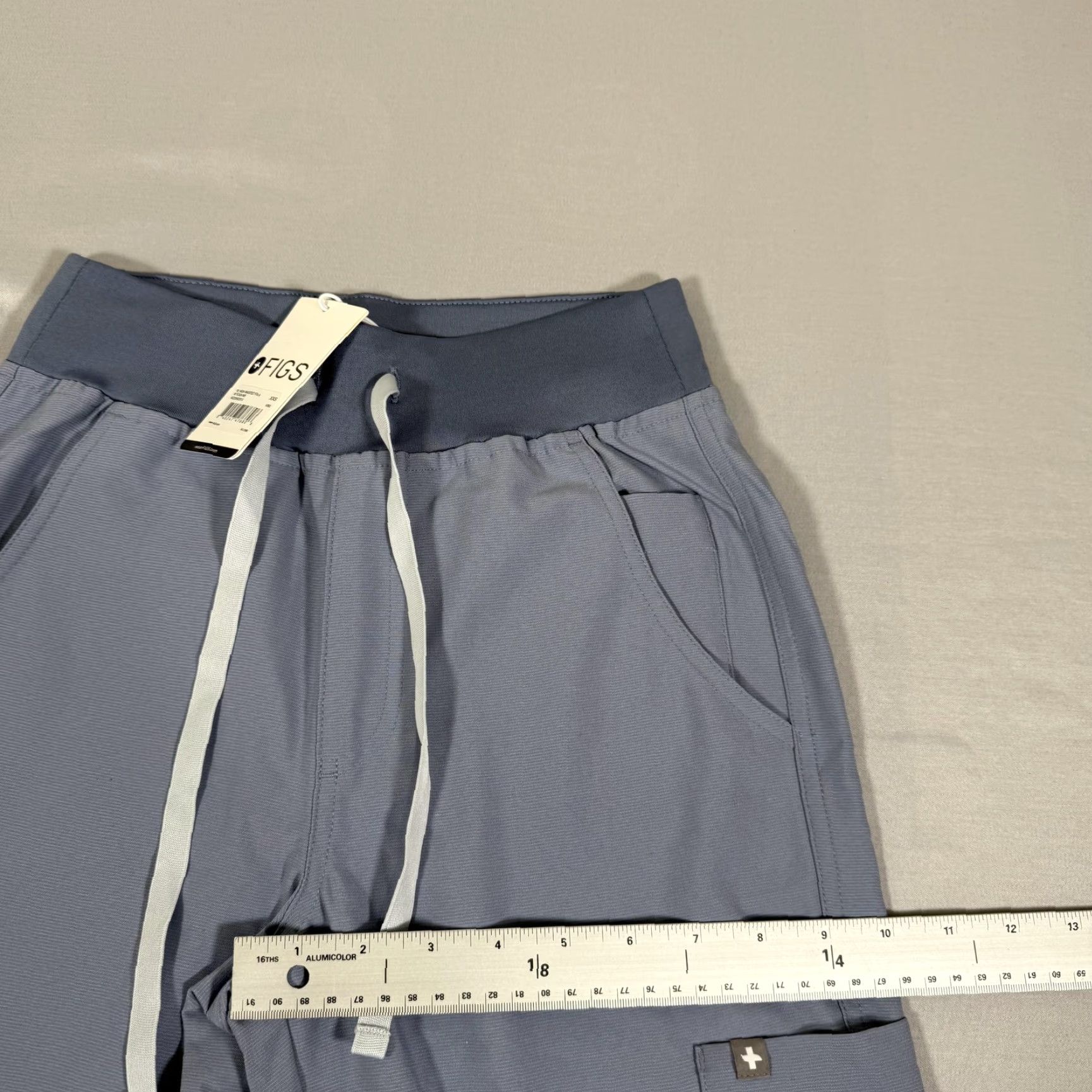 Vintage FIGS Yola Pants Womens XXS Blue High Waisted Scrub Technical Collection Size 24" / US 00 / IT 34 - 7 Thumbnail