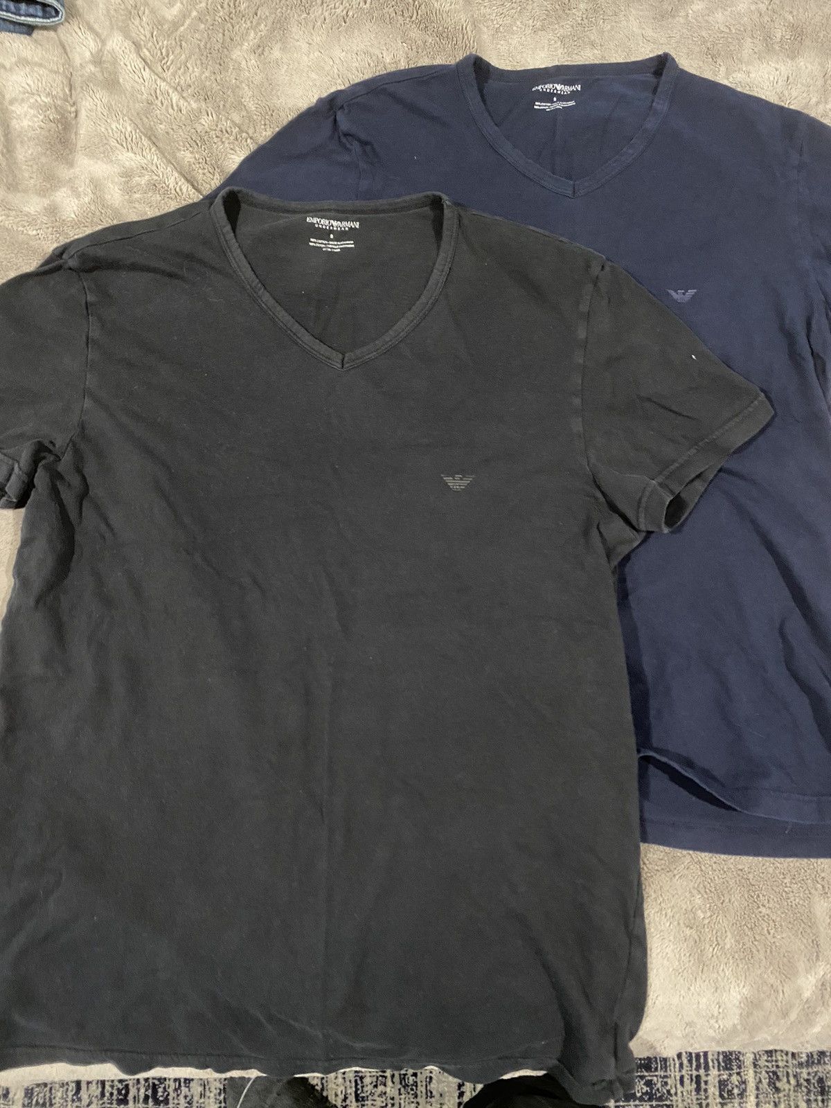 Emporio Armani Blue and Black Emporio Armani T-Shirts Size US S / EU 44-46 / 1 - 1 Thumbnail