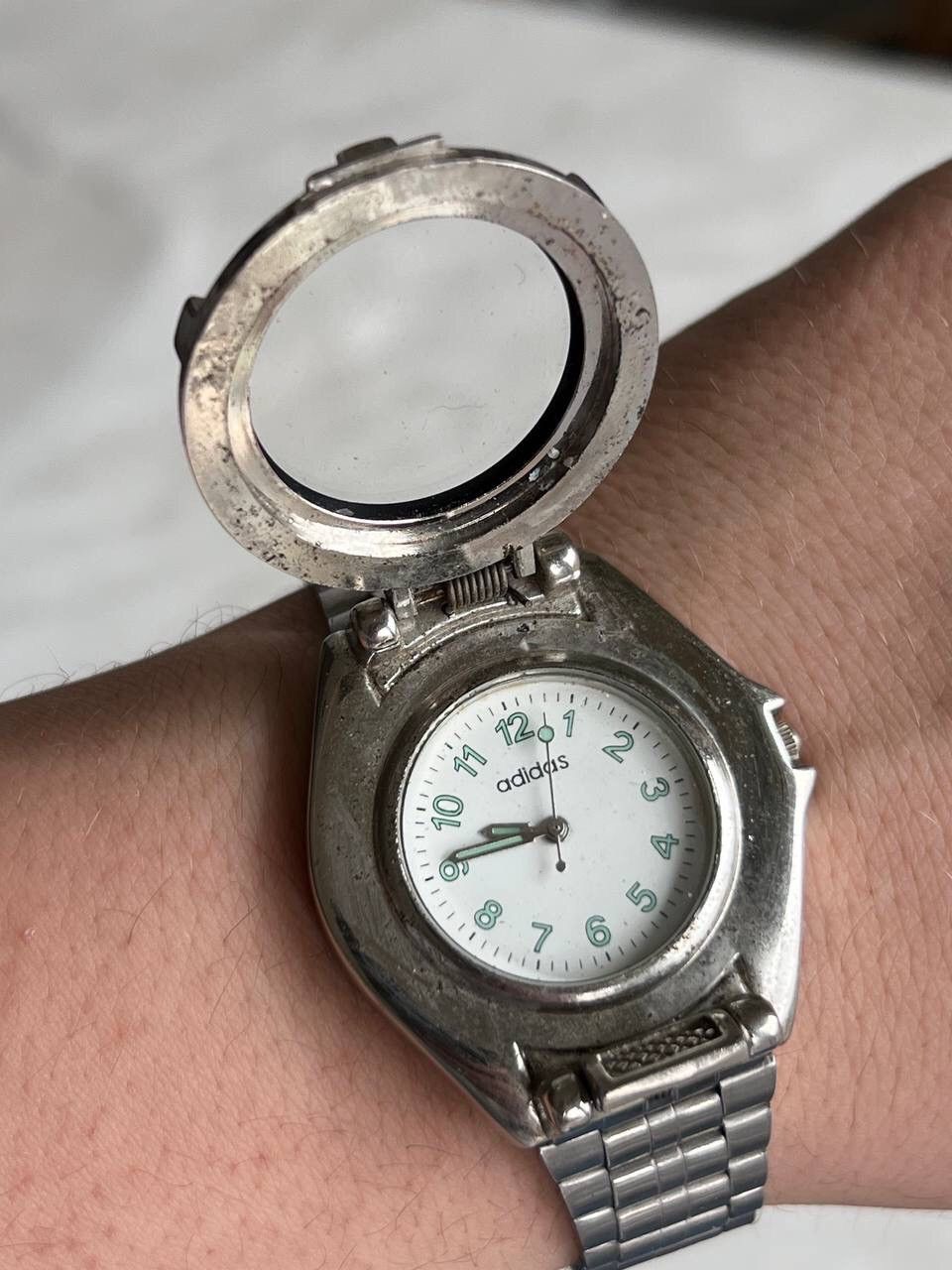 Adidas × Vintage Vintage 1990s Adidas watch futuristic open lid FREE SHIPPING Size ONE SIZE - 7 Thumbnail