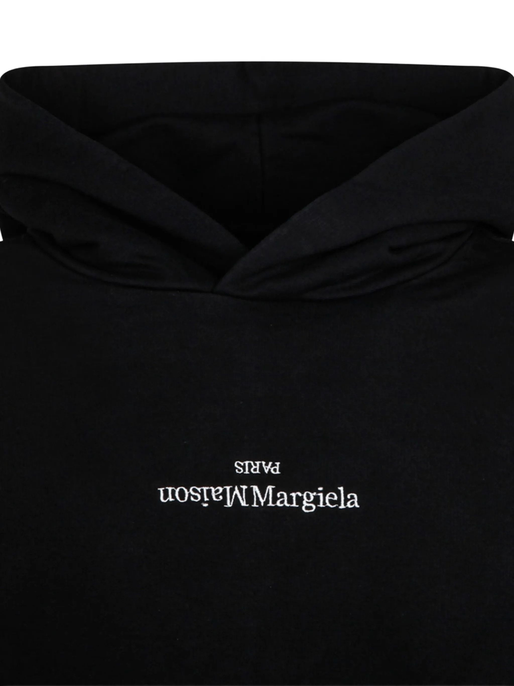 Maison Margiela o1bcso1str0426 Logo-print Hoodie in Black Size US XL / EU 56 / 4 - 4 Thumbnail
