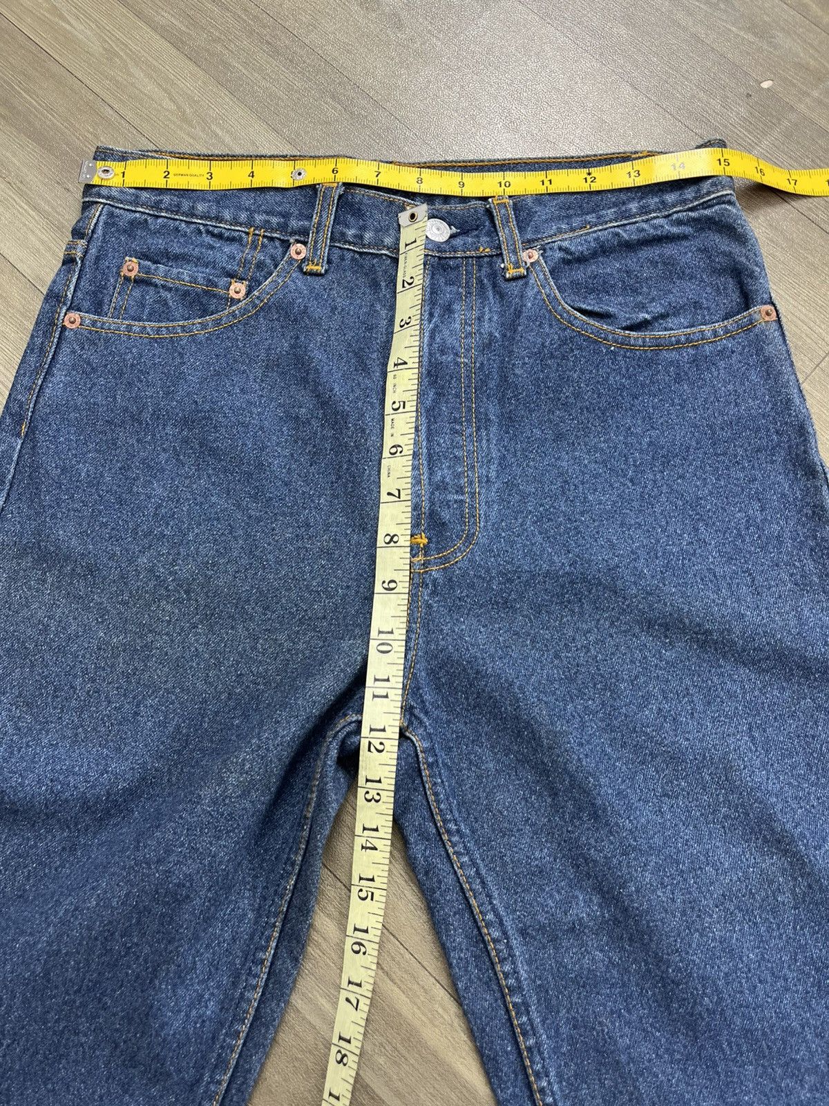 Levi's Vintage Clothing 🇺🇸1990s Vintage Levis 501 31x34 Straight Leg Blue Jeans Size US 30 / EU 46 - 20 Thumbnail