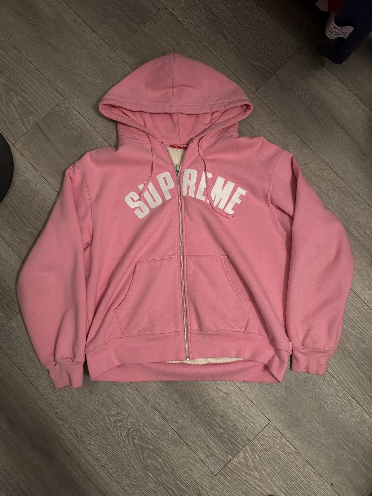 FW24 Supreme Men's Arc Thermal Zip Up Hooded Sweatshirt