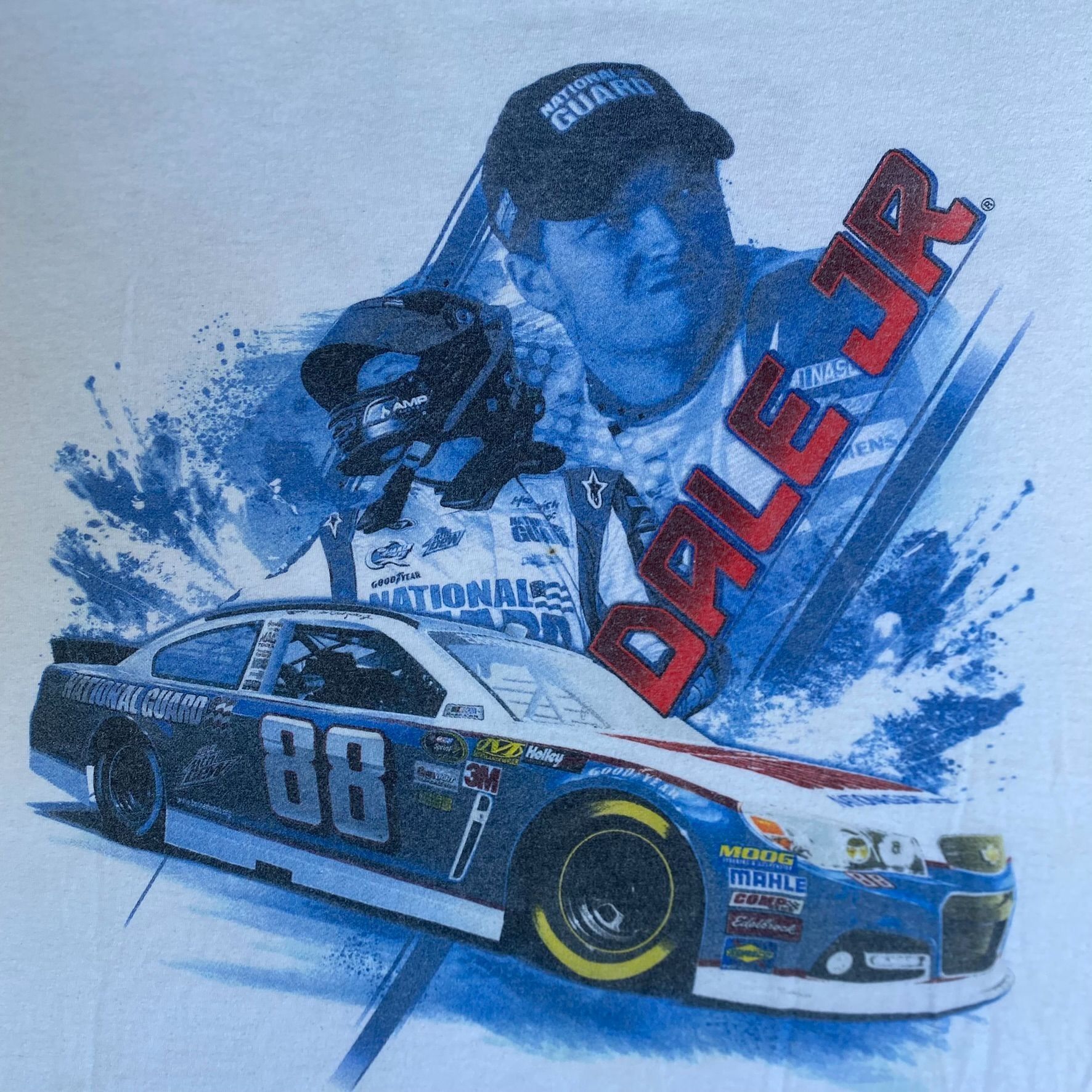 NASCAR NASCAR Dale Earnhardt Jr. T-Shirt White Racing Chase Authent Size US XL / EU 56 / 4 - 2 Thumbnail