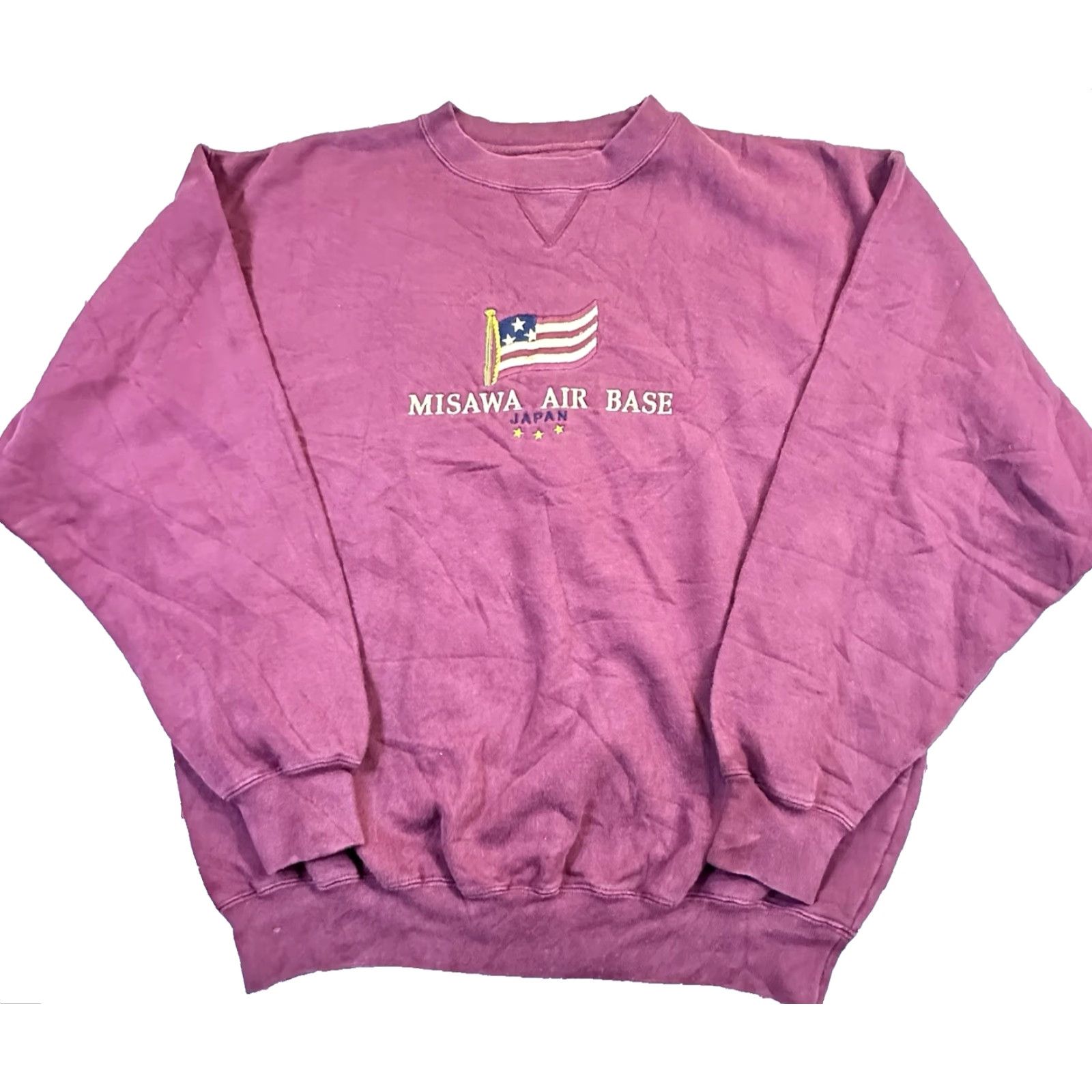 Vintage VINTAGE Gear for Sport Sweatshirt Mens Crewneck Red Cotton Misawa Air Base Japan Embroidered Logo Heavyweight Small S Size US S / EU 44-46 / 1 - 2 Thumbnail