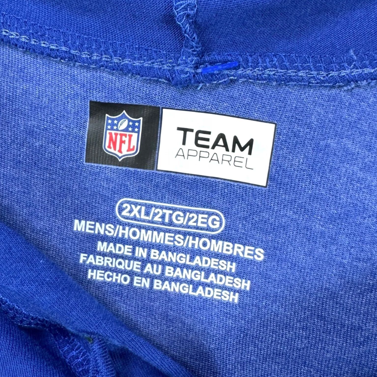 NFL New York Giants Mens Hoodie Sweatshirt 2XL Blue Button Pullover NFL Team Apparel Size US XXL / EU 58 / 5 - 4 Thumbnail