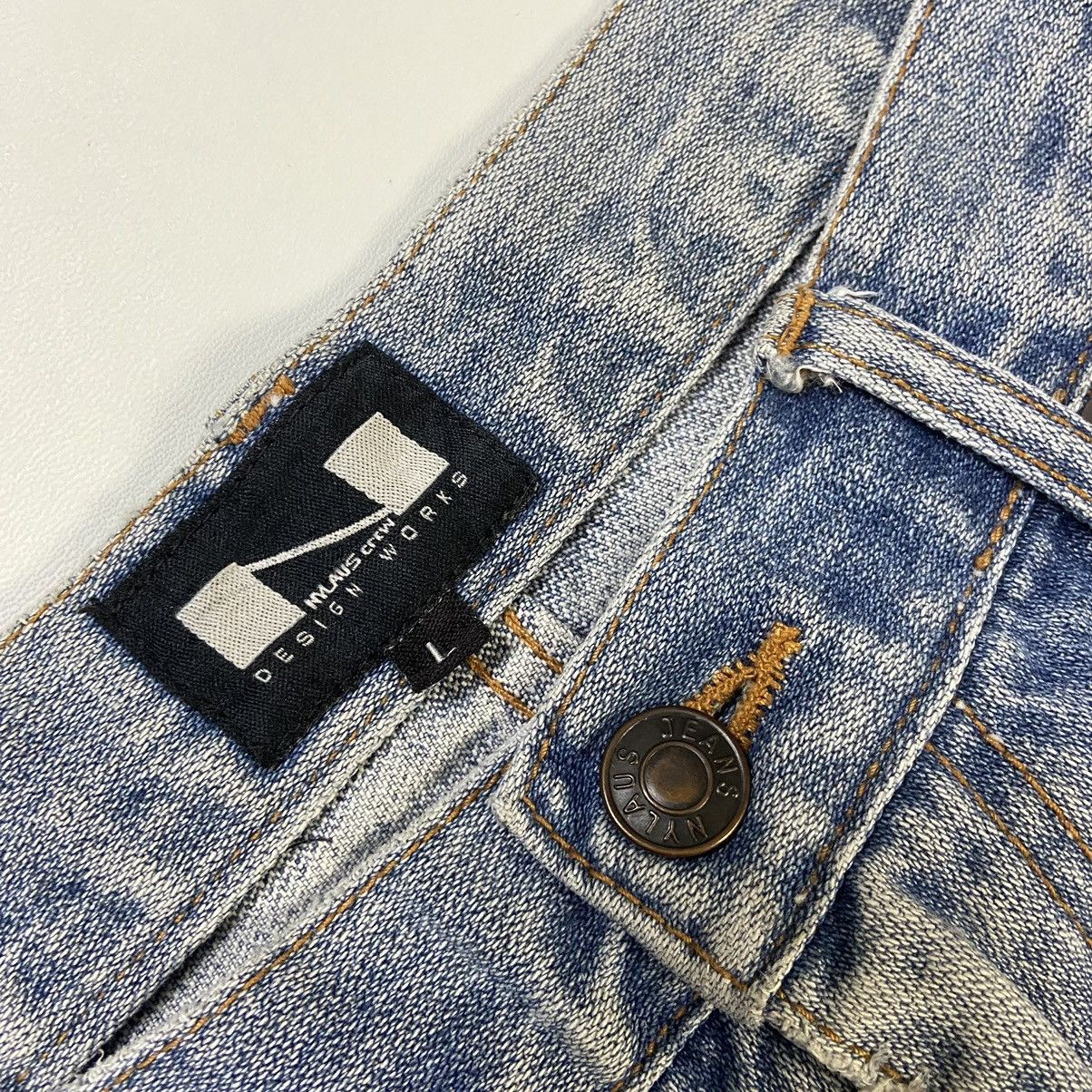 Japanese Brand Nylaus Crew Design Works Distressed Denim Shorts Size US 29 - 3 Thumbnail