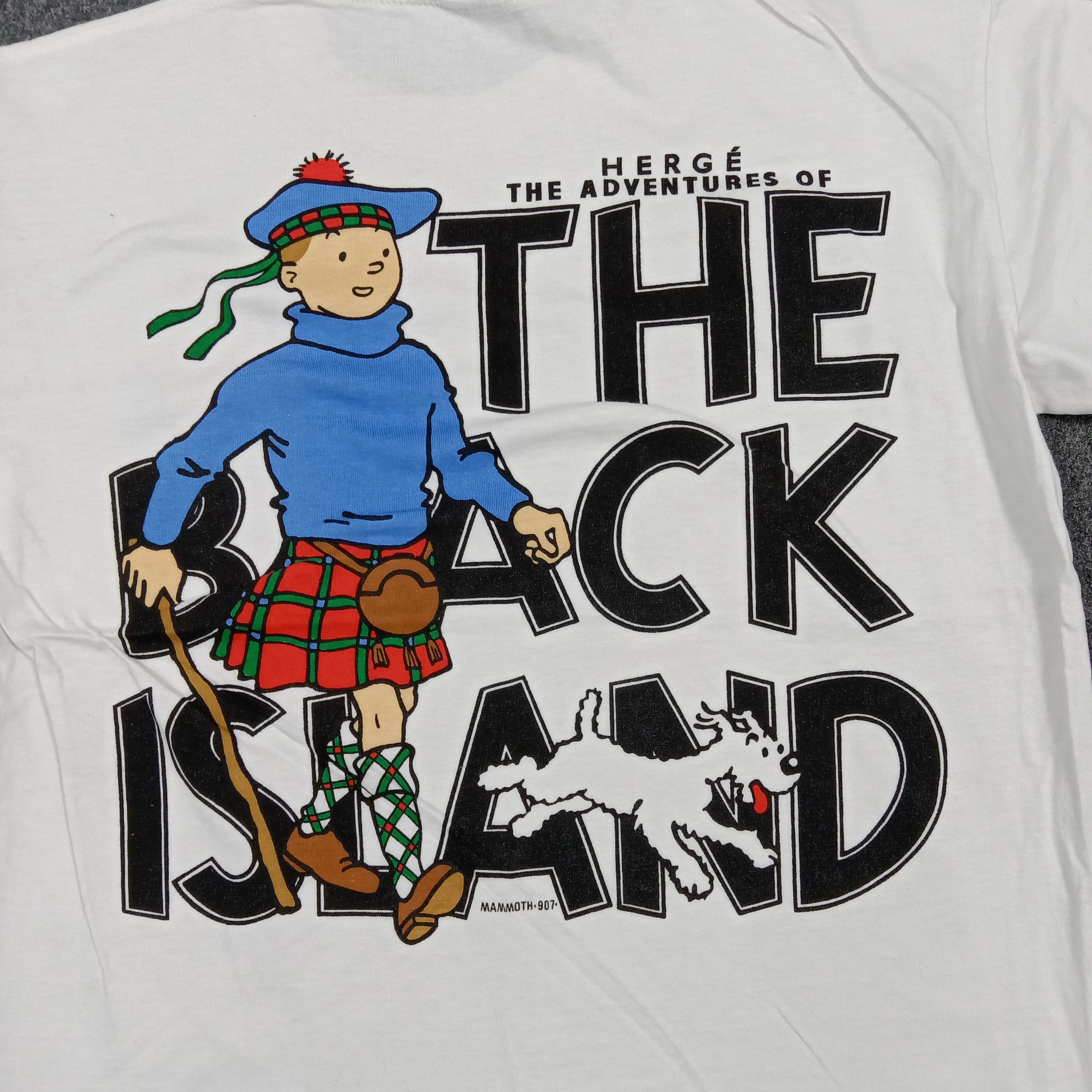 Vintage Adventure of Tintin American Cartoon Boxy Tshirt C294N64 Size US M / EU 48-50 / 2 - 2 Thumbnail