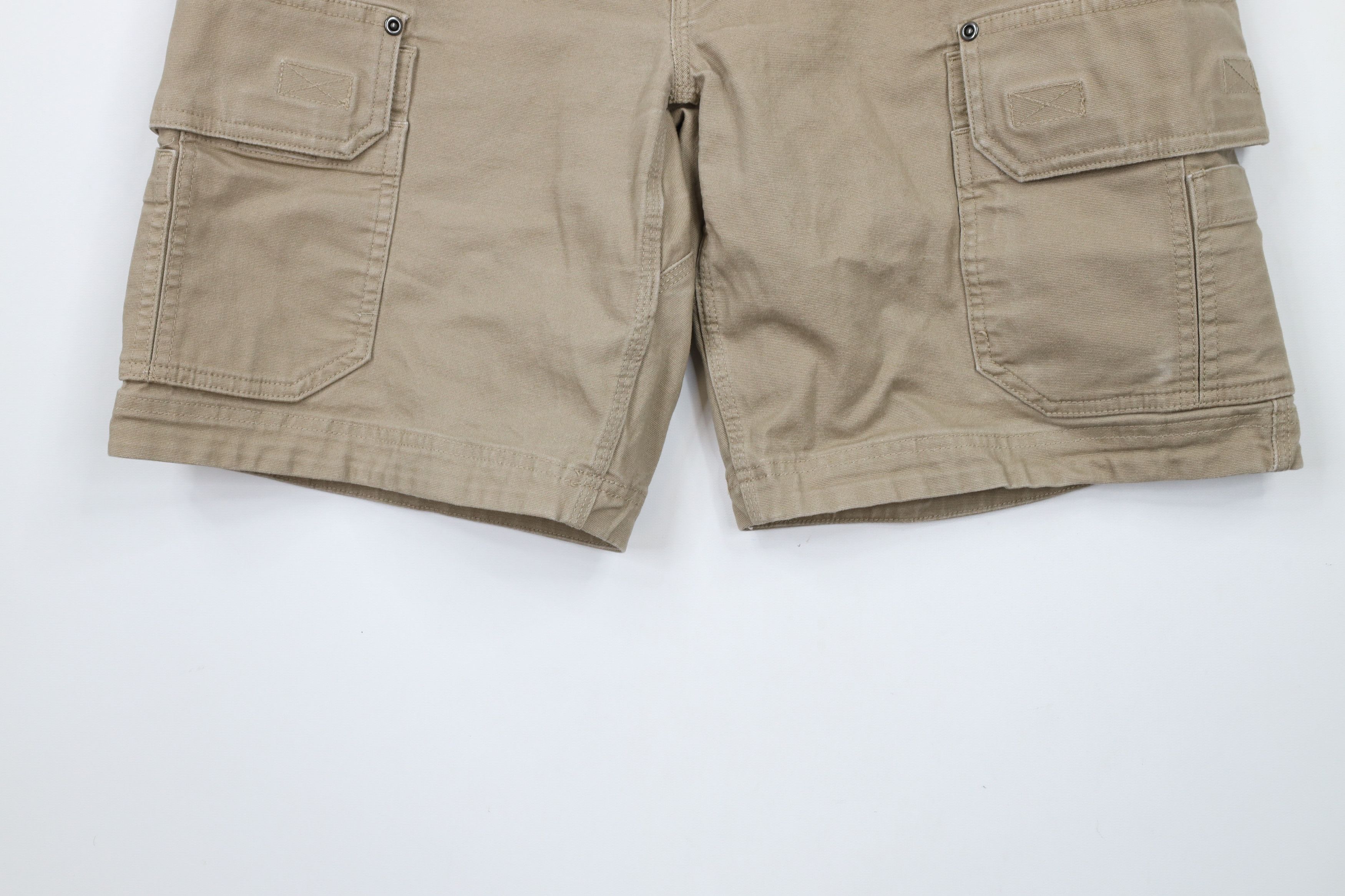 Duluth Trading Company × Vintage Duluth Trading Co Relaxed Fit Canvas Cargo Shorts Beige Size US 34 / EU 50 - 4 Thumbnail